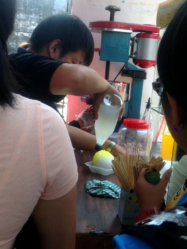 Penang Food - Ice Ball Making
