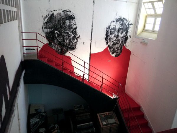 Portugal - Lagos Street Art Borondo stairwell