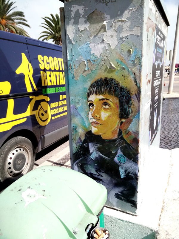 Portugal - Lagos Street Art C215 rainbow girl