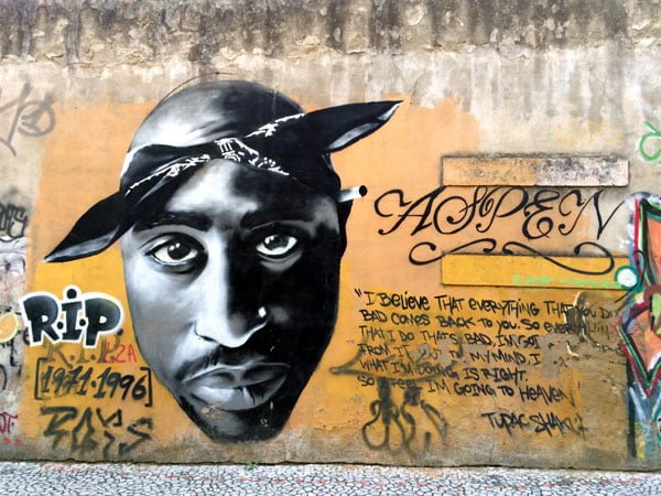 Portugal - Lisbon Street Art Amoeiras Tupac