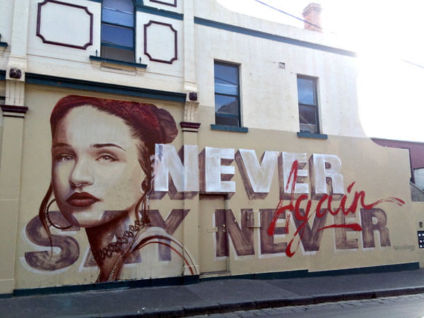 Melbourne Street Art - FItzroy Rone Never