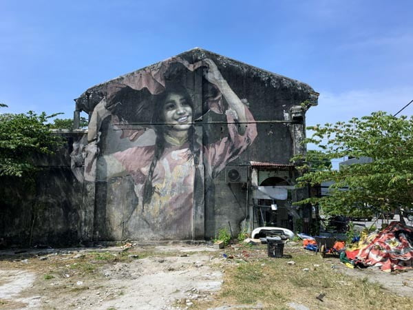 Penang Street Art - Balik Pulau Dancing Girl JuliaV