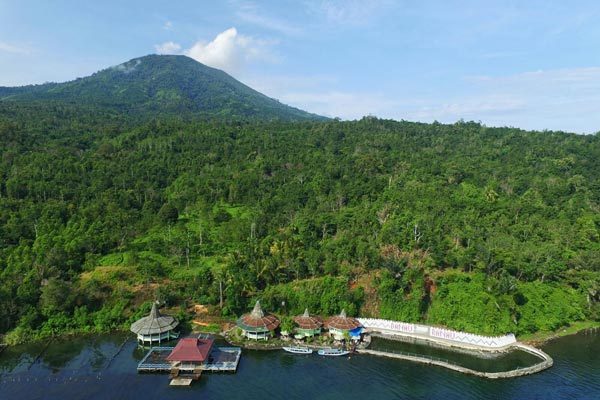 South Sumatra Ranau Lake Hot Spring Drone Rendy