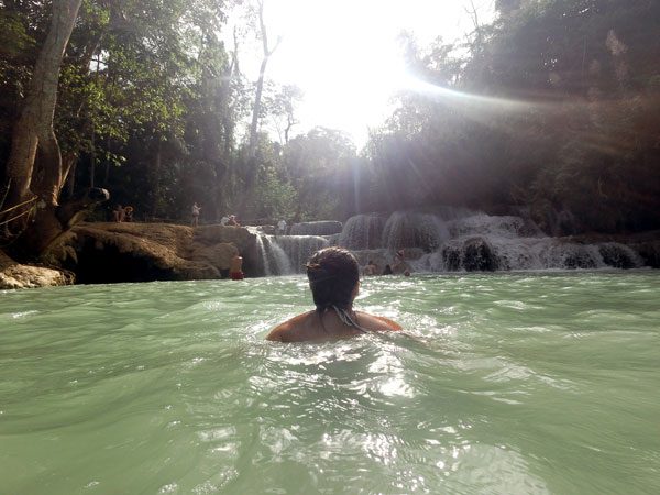 Laos Luang Prabang Kuang Si Swim