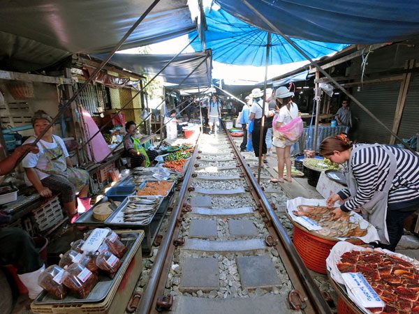 Mae Klong Train Market Stalls