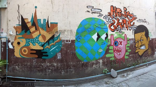 Bangkok Street Art Chalerma Park Streets 1