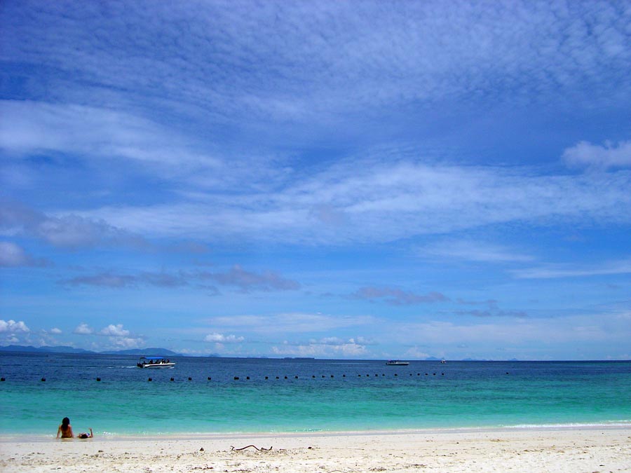 Sipadan Island Beach Blue Skies