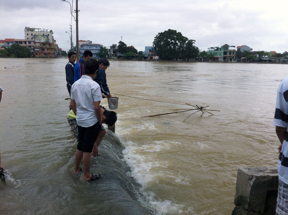 Vietnam Hue Flooded Fishing