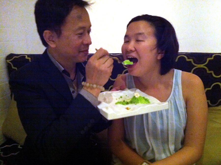 Bangkok Gaggan Waiter Feeding Me