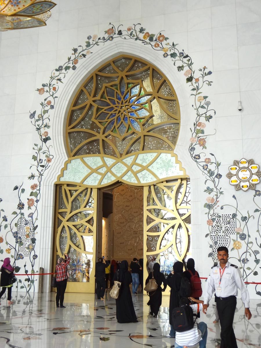 Abu Dhabi Sheikh Zayed Doorway Flowers