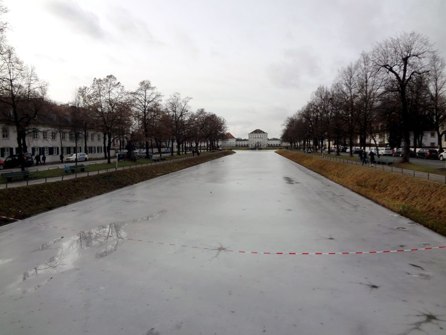 Munich Nymphenburg River Ice