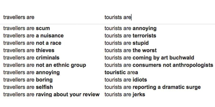 Traveller vs Tourist Google Search
