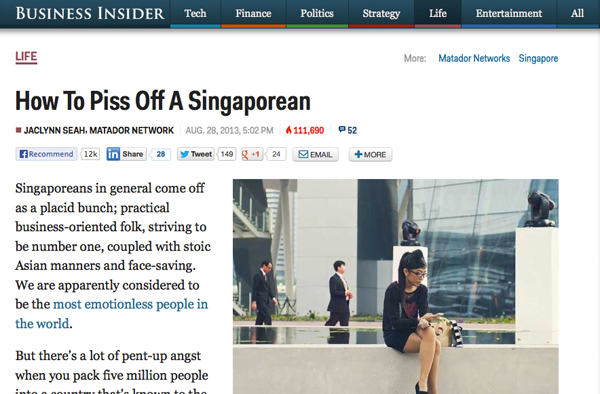 How To Piss Off A Singaporean - Business Insider
