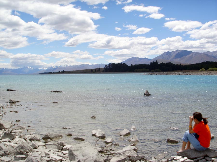 New Zealand Lake Tekapo Me Sitting