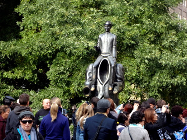 Prague Kafka statue