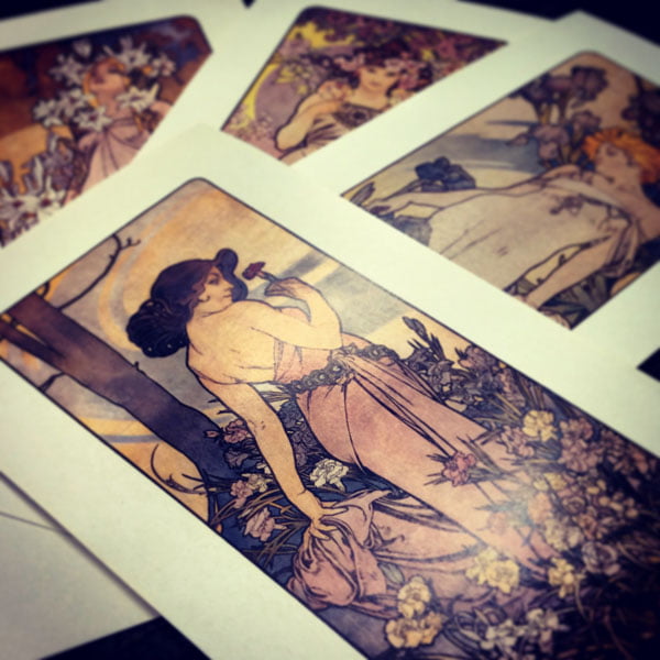 Prague Mucha postcards