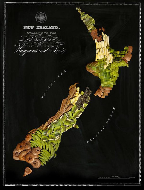 Food Maps by Henry Hargreaves and Caitlin Levin - New Zealand