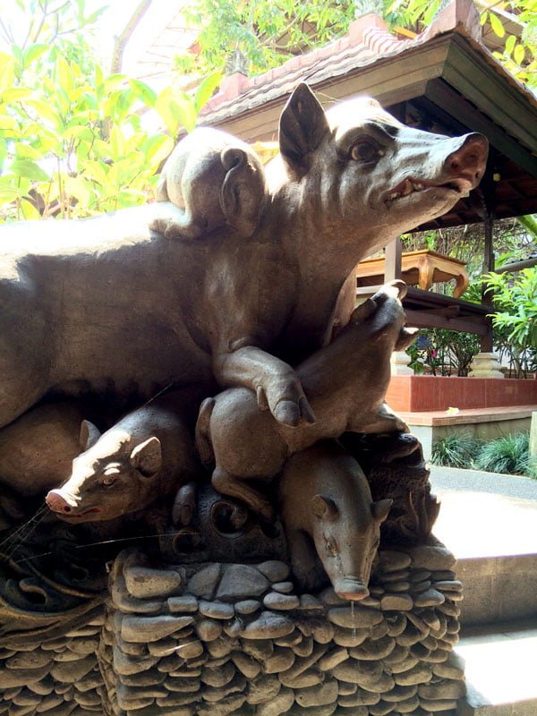 Bali Ubud Ibu Oka Pig Statue