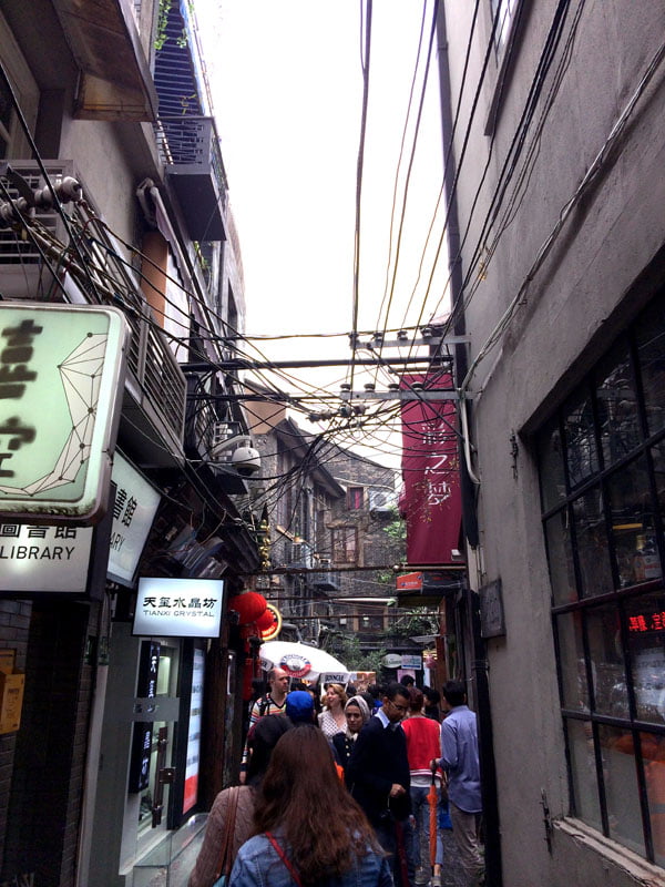 Shanghai Tianzifang Narrow Alleyway