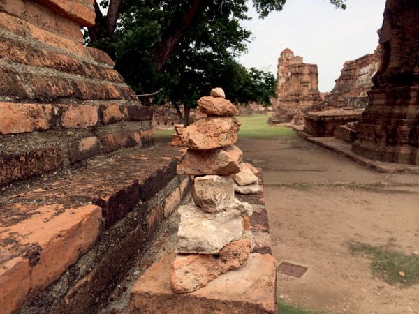 Ayuthaya - Wat Maha That stone pile