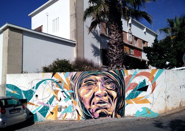 Portugal - Lagos Street Art C215 old lady