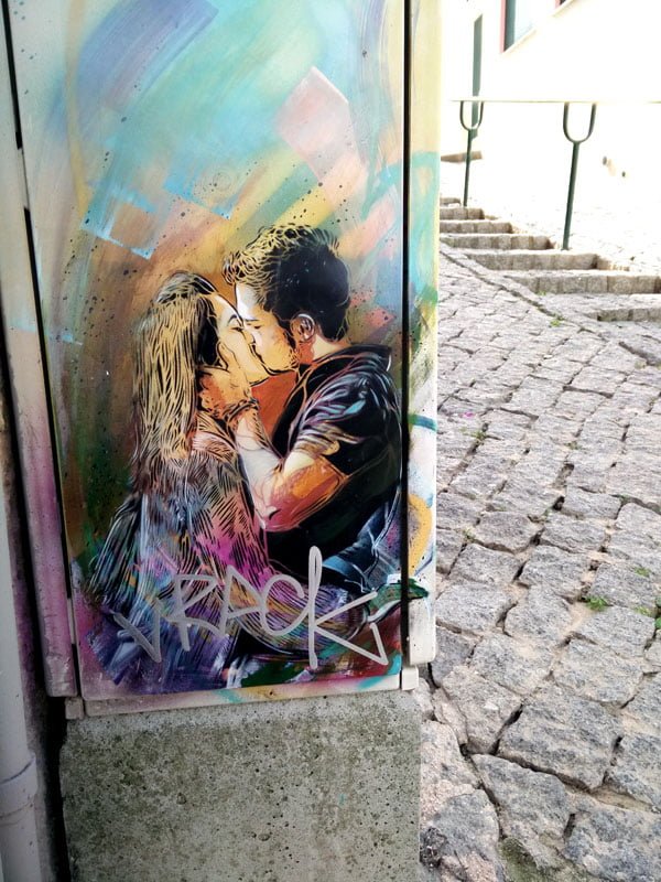 Portugal - Lagos Street Art C215 rainbow couple