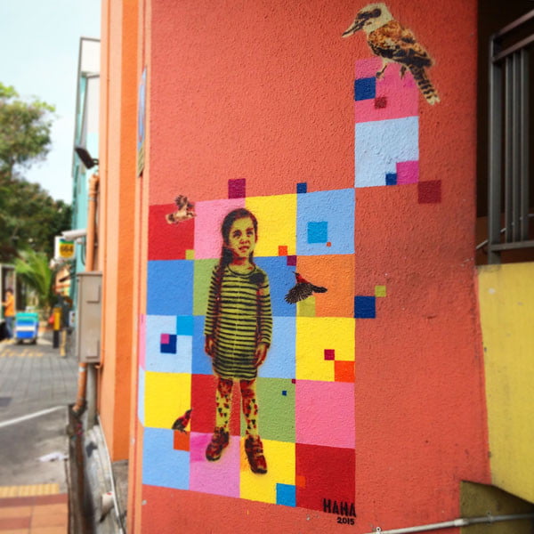Singapore Street Art - Haha Cricket 2