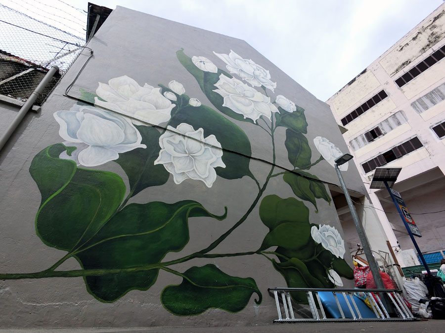 Singapore Street Art - Little India Jasmine Flower