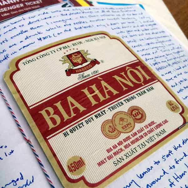Travel Journals Vietnam 2011 Beer Label