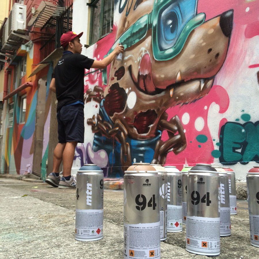 Hong Kong Street Art - exldmanila spray cans
