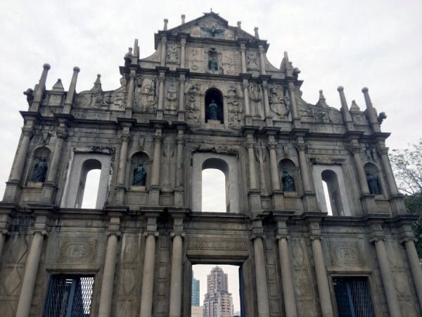 Macau St Pauls Ruins Front Facade