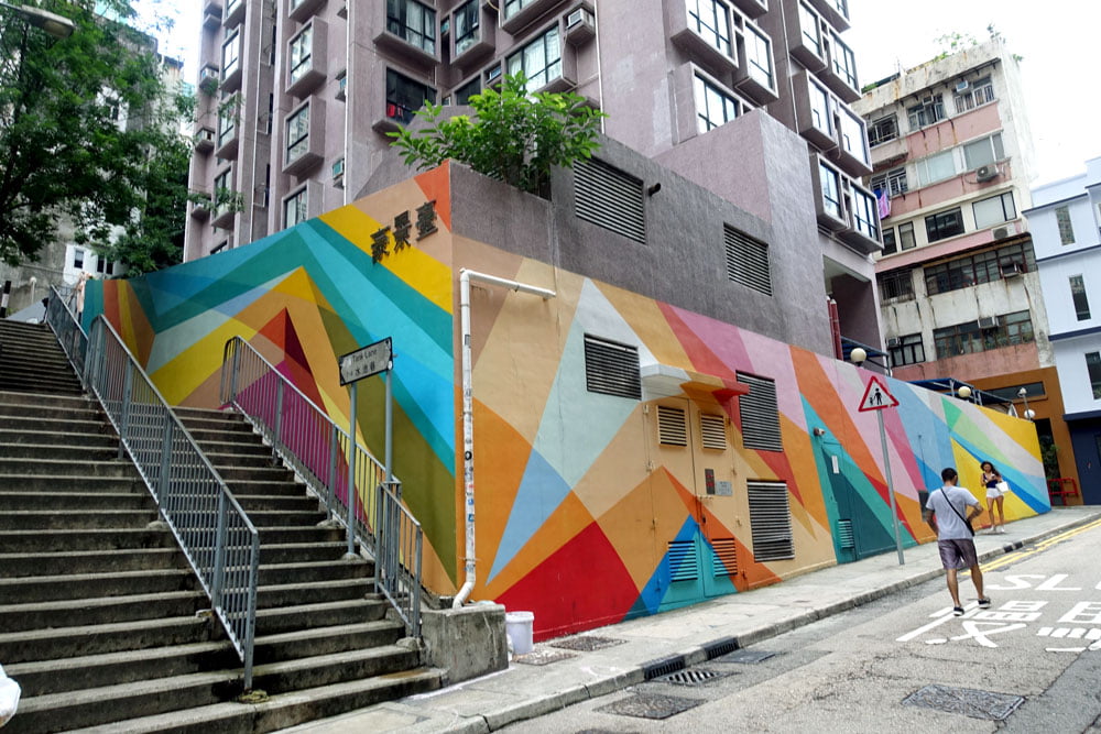 Hong Kong Street Art Square Street Geometric