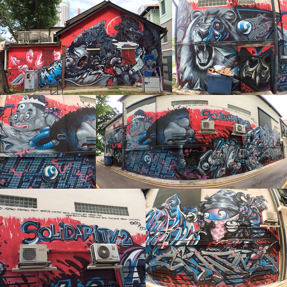 Singapore Street Art BBB Substation Solidarity SG-ID Collage 2014