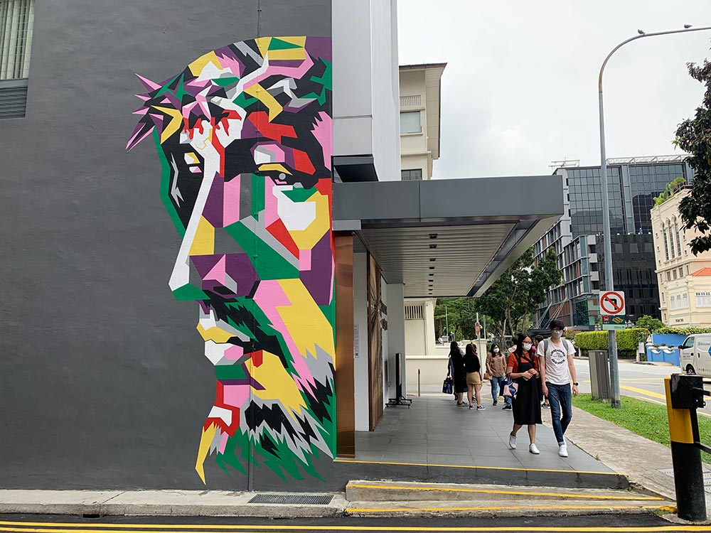 Singapore Street Art Bras Bas Basah Waterloo Catholic Colour Miracles