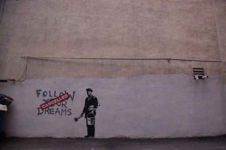 Banksy Follow Your Dreams Cancelled ChrisDevers