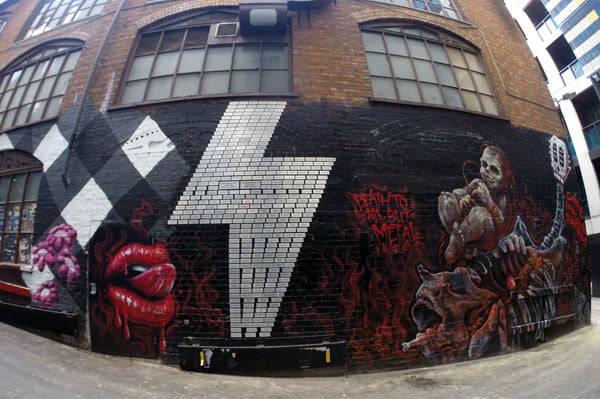 Melbourne Street Art ACDC Lane Lightning Bolt