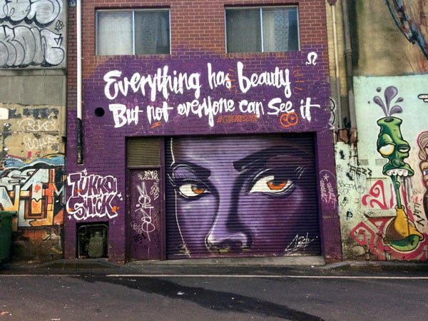 Melbourne Street Art - Caledonian Purple Eyes