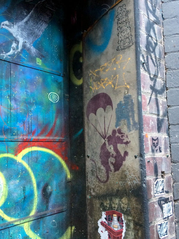 Melbourne Street Art - Duckboard Banksy Rat