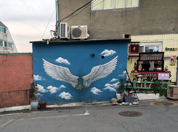 Seoul Ihwa Mural Village Angel Wings