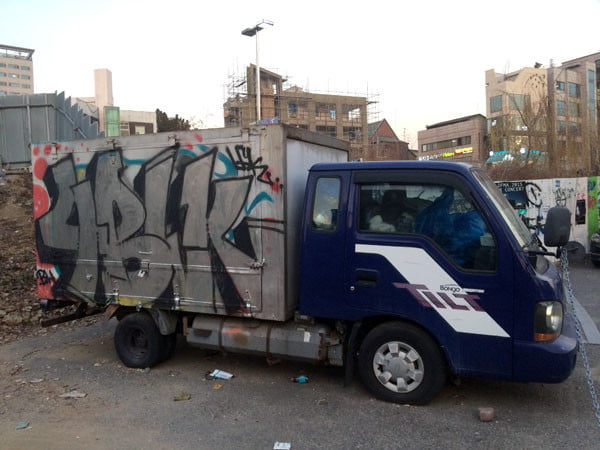 Seoul Hongdae Graffiti Truck