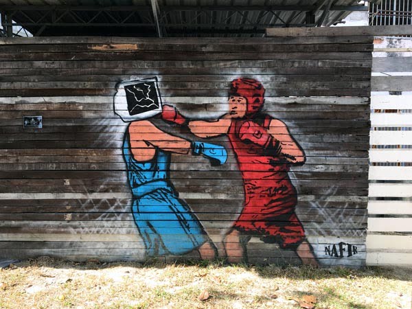 Penang Street Art - Hin Bus Depot Nafir Boxing