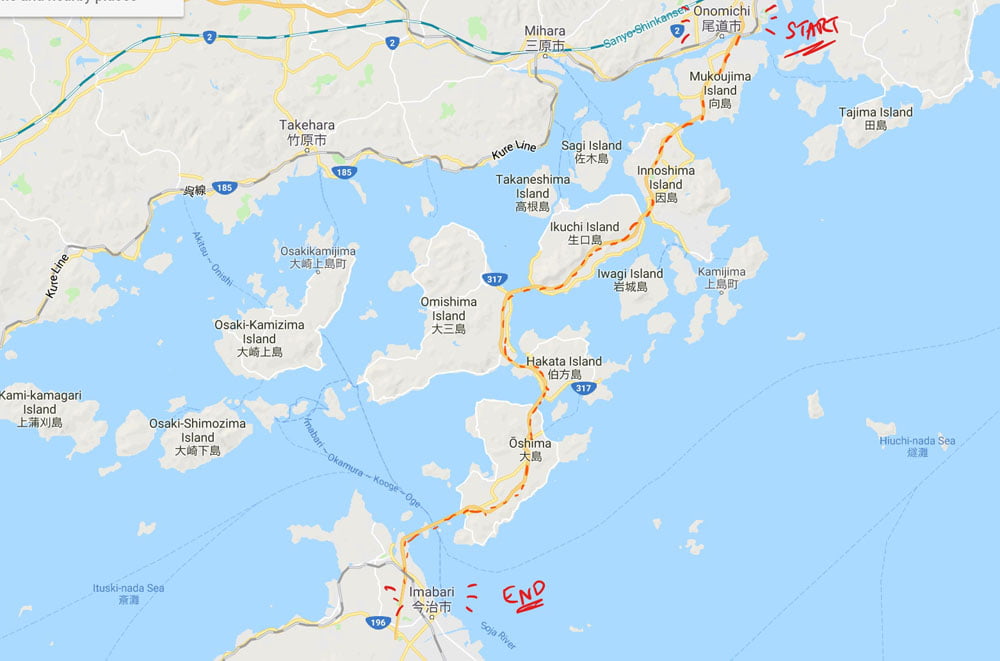 Shimanami Kaido Map