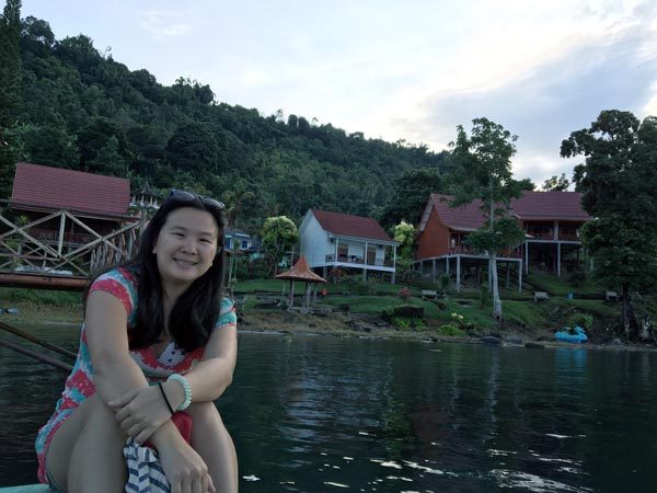 South Sumatra Ranau Lake Wisma Pusri Selfie