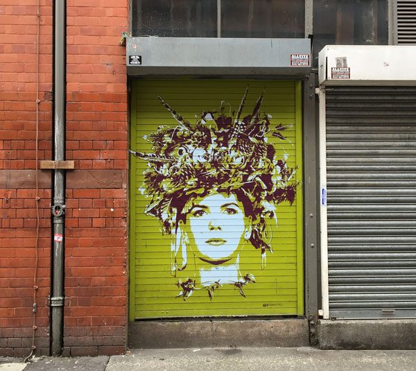 Manchester Street Art TankPetrol Girl Yellow