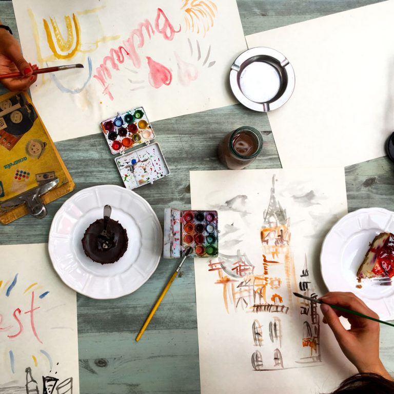 Bucharest Acuarela Flatlay