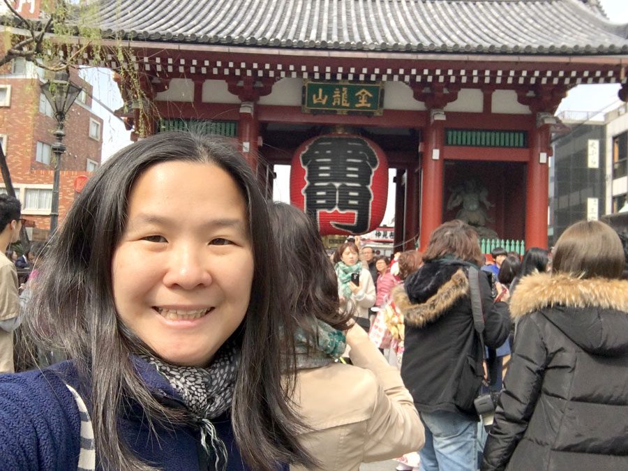 Tokyo Asakusa Temple Selfie