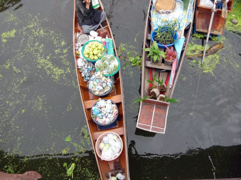 Amphawa Tha Kha Floating Market Overhead