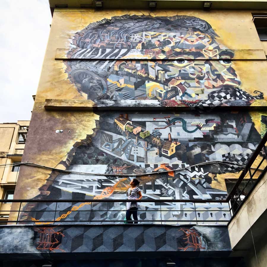 Bucharest Street Art Ion Mincu Obie