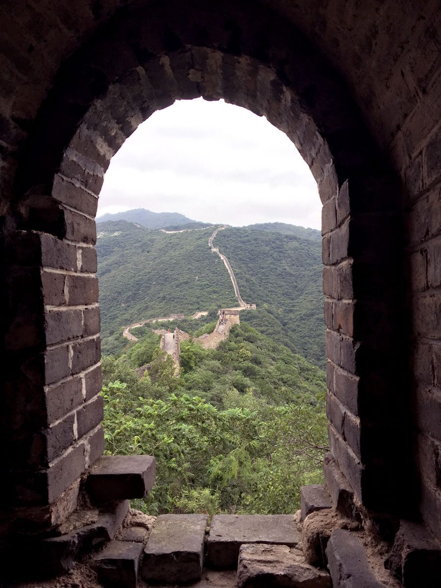 Beijing Mutianyu Great Wall Window View