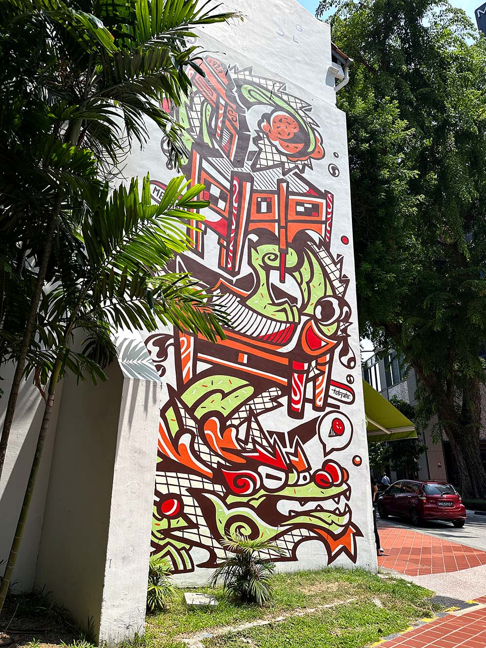 Singapore Street Art Chinatown Tobyato Messina Gelato Dragon